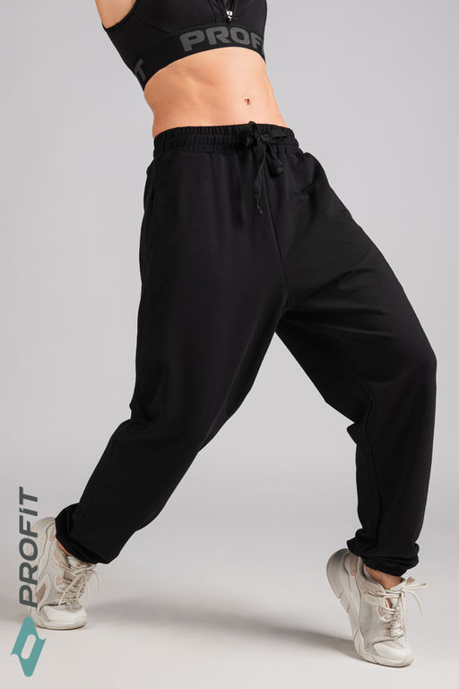 Штаны Майами черные, с черным принтом