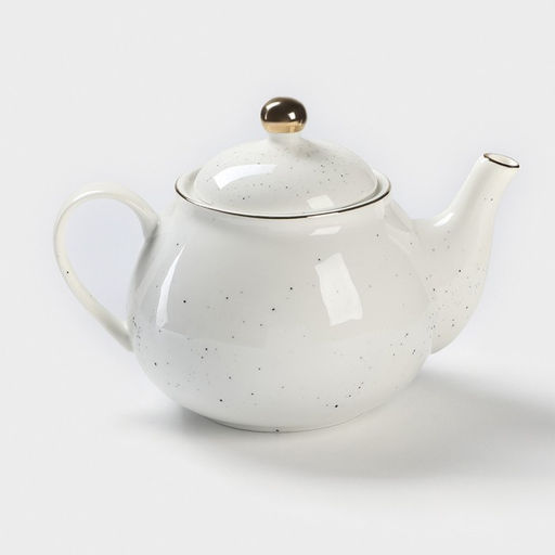 Заварочный чайник Доляна Млечный путь, 900 мл, фарфор, белый фото 8