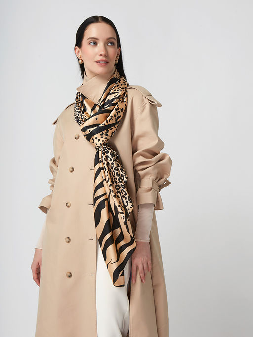 Большой, мягкий, тонкий и очень нежный двусторонний палантин с рисунком Tantino