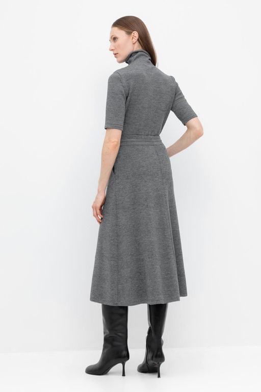 ЕВ 737/ш/тем.серый меланж юбка жен