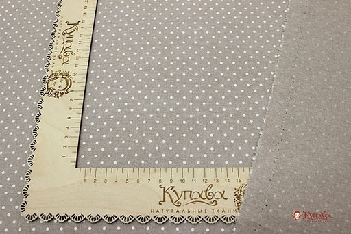 Теплый хлопок меланж Белый горох (2мм) на бежево-кофейном, ш.1.48м, хл-60%, п/э-40%, 150гр/м.кв - Купава фото 4