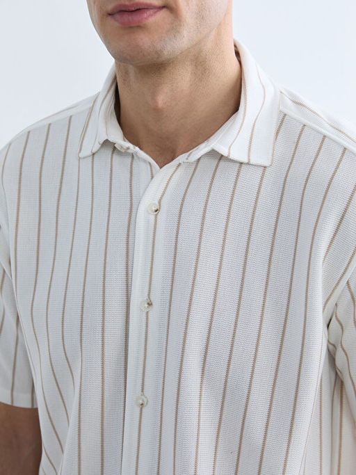 Regular Fit ?izgili Erkek G?mlek