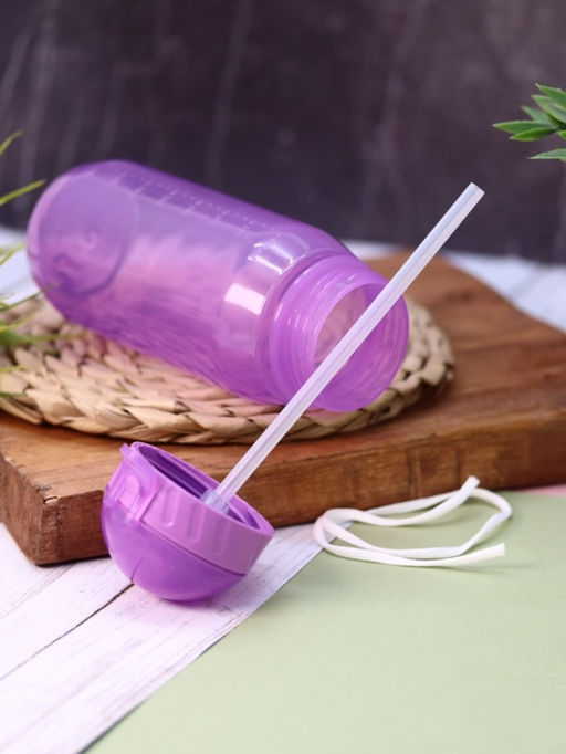 Бутылка "Classic" с трубочкой, purple (400 ml)