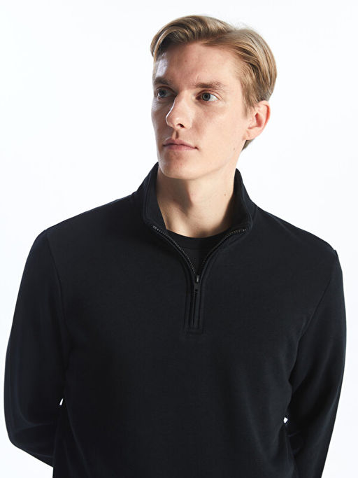 Dik Yaka Uzun Kollu Erkek Sweatshirt - Waikiki фото 2