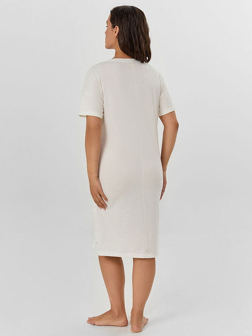 Сорочка ночная женская кремовая с принтом Dreams - Mark formelle фото 2