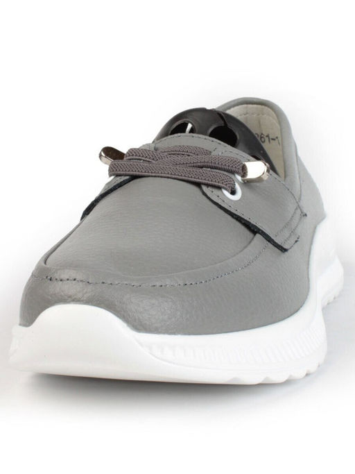 03-ZL-8861-1 DK. GRAY Полуботинки женские (натуральная кожа)