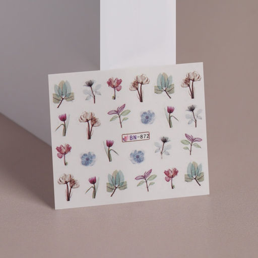 Цена за 6 шт. Слайдеры для ногтей Цветочные мечты, разноцветные - Qf фото 2