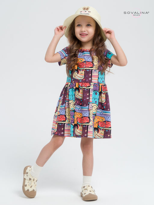 Платье Лето коты в горошек new - Sovalina фото 7