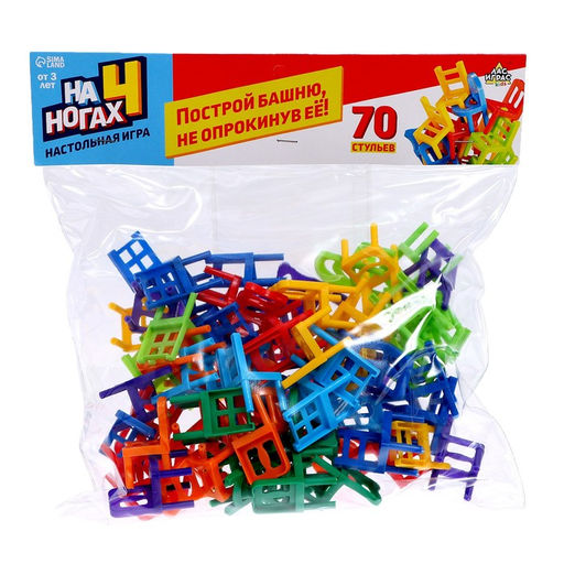 Настольная игра На 4 ногах, большая версия, 70 стульев - Лас играс kids фото 9
