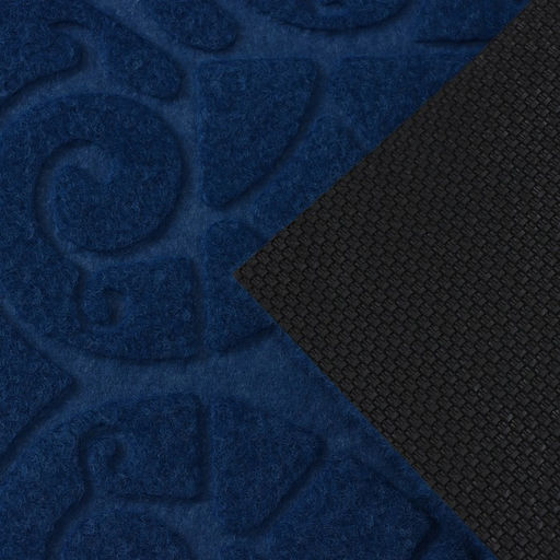 Коврик придверный Доляна «Восточная сказка», влаговпитывающий, без окантовки, 40×60 см, синий