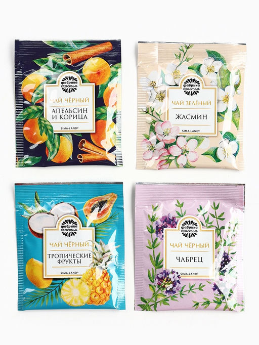 Чай подарочный Расцветай от любви, весовой чай 40 г (2 шт. ? 20 г)., чай в пакетиках 21.6 (12 шт. ? 1.8 г). - Фабрика счастья фото 4