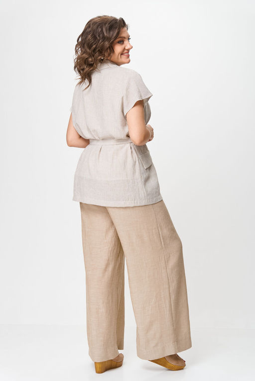 Костюм Michel Chic 1429 бежевый белый полоска фото 7