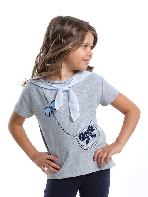 Футболка с принтом UD 6473 серый - Mini maxi фото 4