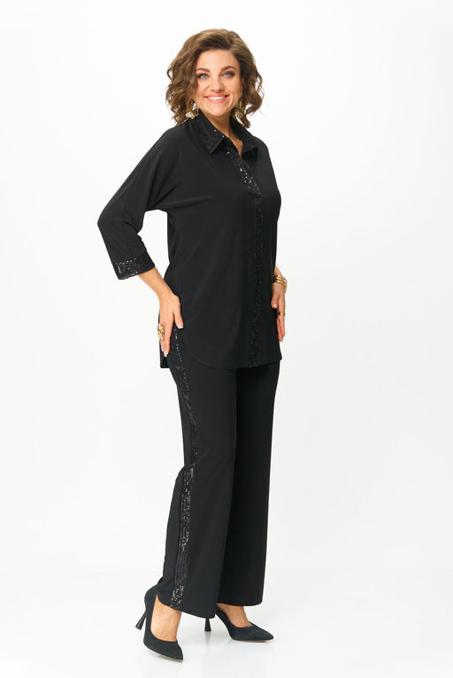 Костюм Svetlana Style 3017 черный+пайетка