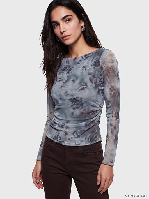 Batik Desenli B?zg?l? Bluz
