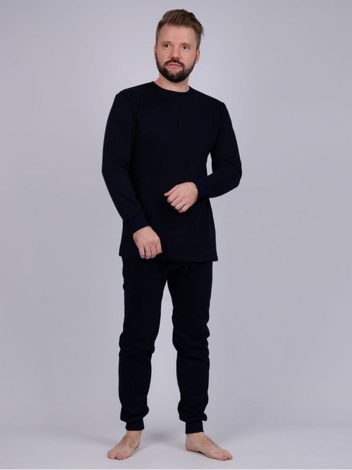 Нательное белье НБМ-2 синий, футер начес - Малина фото 10