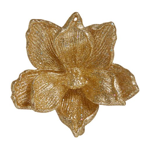 Магнолия 3D золотая искристая 10,3х3,5х10 см