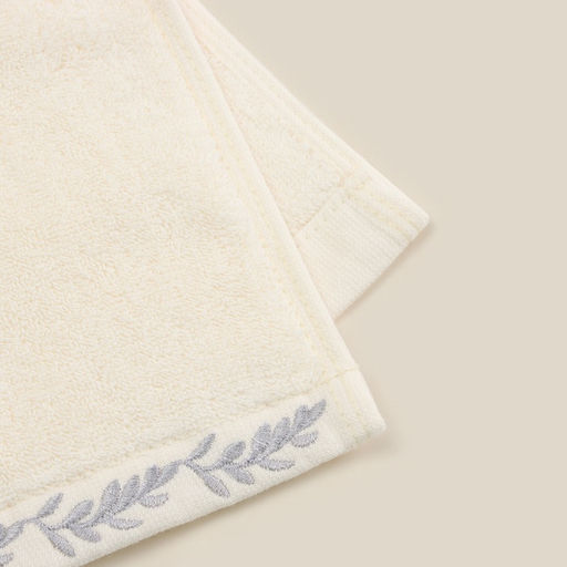 Полотенце махровое SL HOME: Floral «Айвори» 30×60 см, хлопок 100%, бежевое