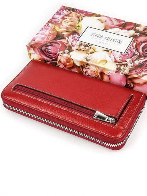 Женский кожаный кошелек на молнии Sergio Valentini СВ 8086-2023/А  фото 4