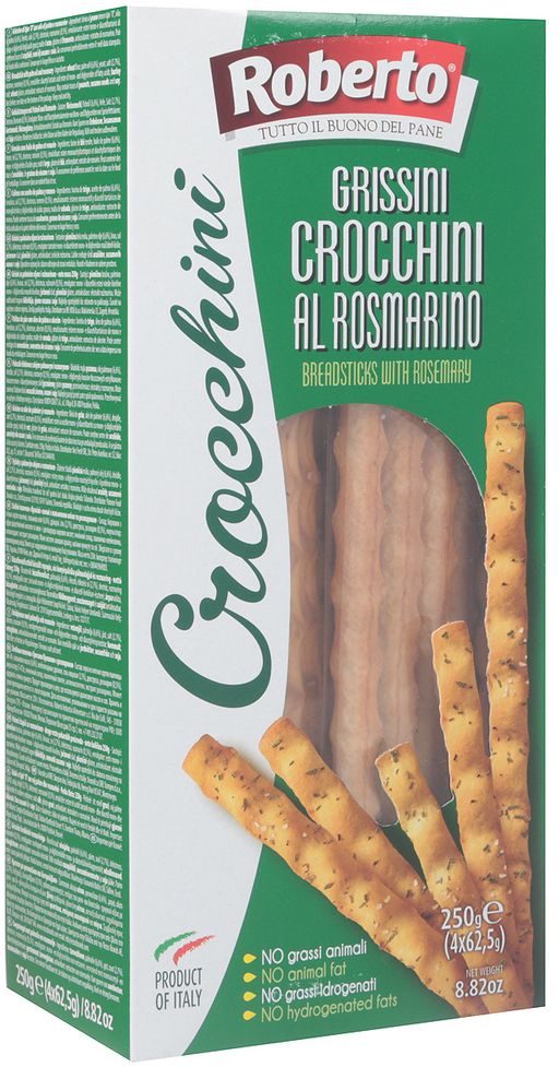 Палочки Хлебные Гриссини Кроккини с розмарином "Roberto" (0,250 кг/0,340 кг)