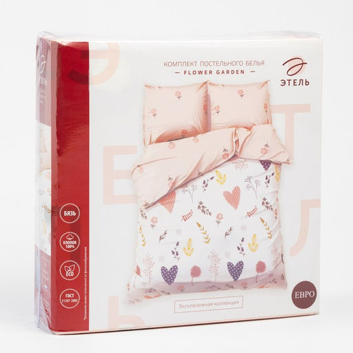 Постельное белье Этель евро Flower garden 200 *217 см, 220*240 см, 70*70 см -2 шт  фото 7
