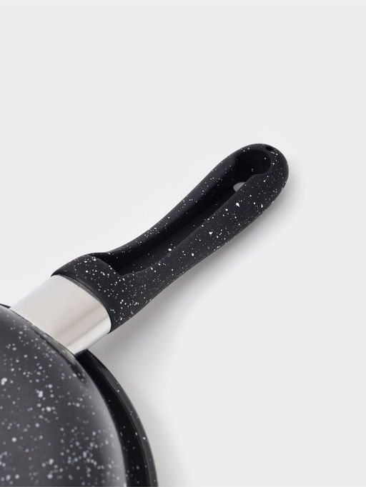 Сковорода Доляна Black Rock, d=14 см, ручка софт тач, антипригарное покрытие, индукция, чёрная