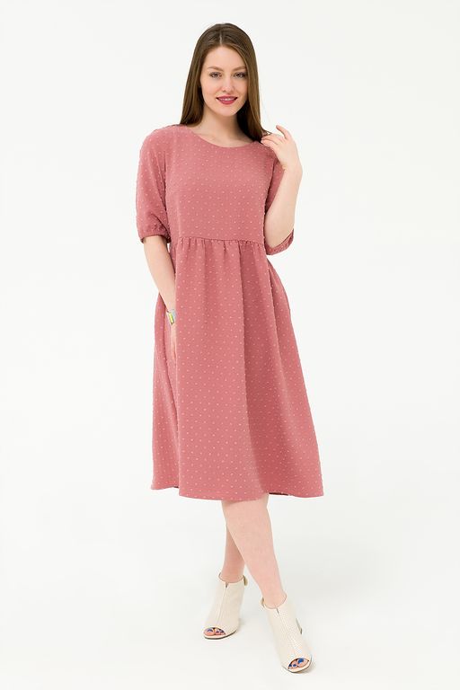 Платье со сборкой брусника - Odis фото 3