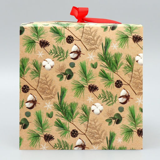 Цена за 2 шт. Коробка подарочная новогодняя складная «Счастья в Новом году», 18×18×18 см