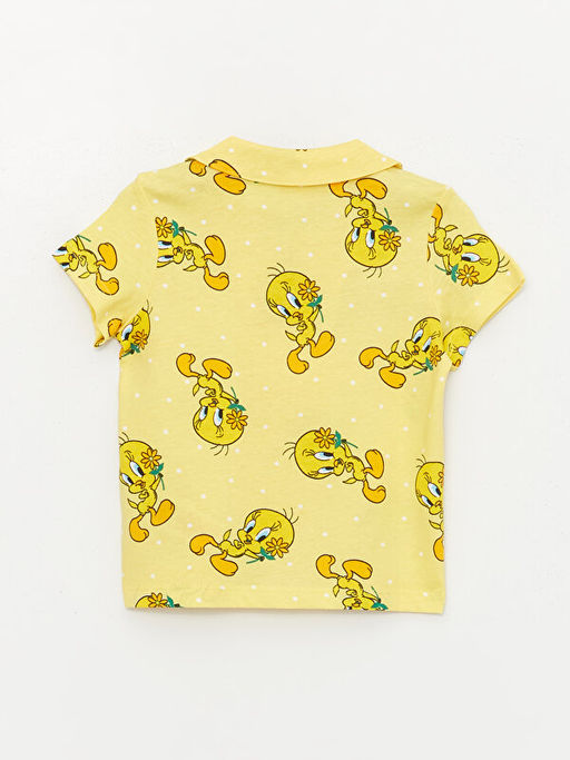 Tweety Bask?l? K?z Bebek ?ortlu Pijama Tak?m? - Waikiki фото 3
