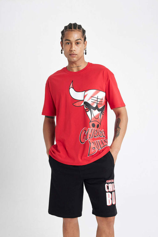 DeFactoFit Укороченные шорты стандартного кроя NBA Chicago Bulls  фото 4