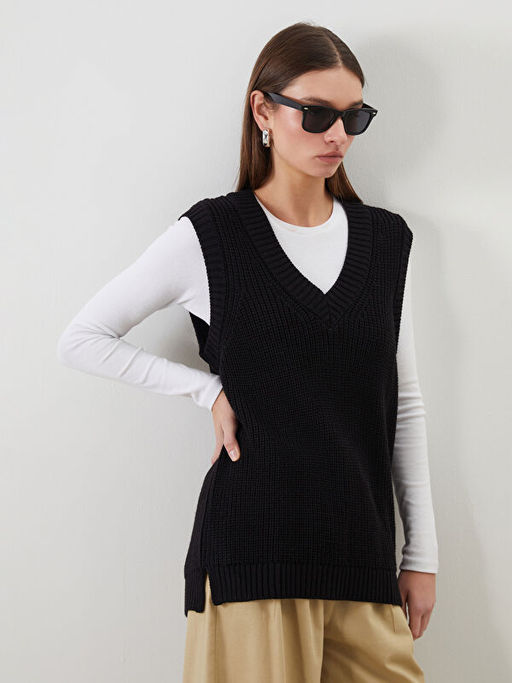 V Yaka Kad?n Triko S?veter