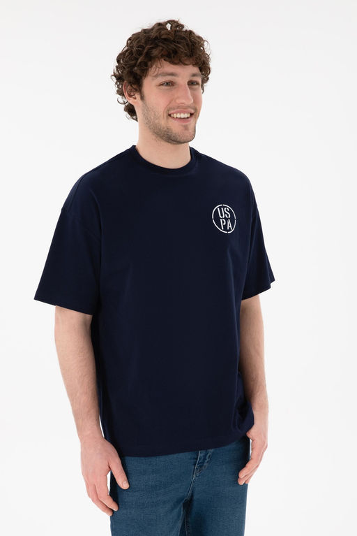 Erkek Oversize Fit Bisiklet Yaka Lacivert Ti__rt Sepette S_rpriz _ndirim - U.s. polo assn фото 2