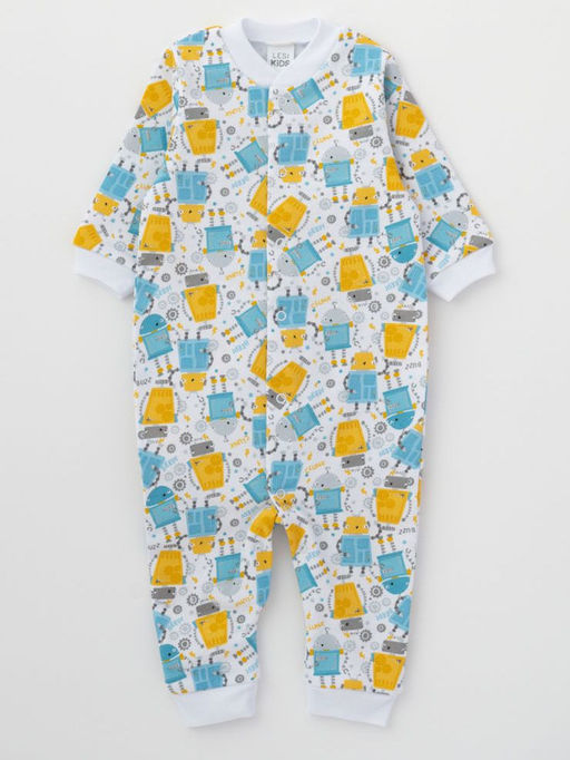 Комбинезон для малыша утеплённый хлопковый, белый, 564