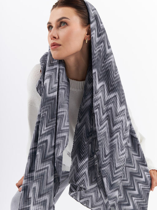 Большой, мягкий, тонкий и очень нежный двусторонний палантин с рисунком - Tantino фото 2