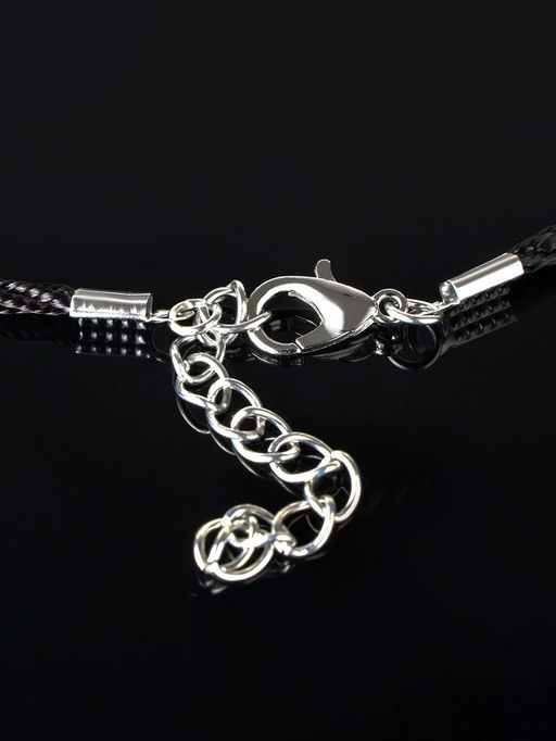 Цена за 10 шт. Шнурок нейлоновый, d=2 мм, канатное плетение, 45 см, чёрный