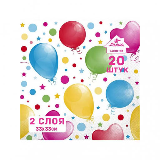 Салфетки бумажные 33*33 2сл 20л СФ Лилия в ассорт.НОВЫЙ ГОД арт. 5379, 1527