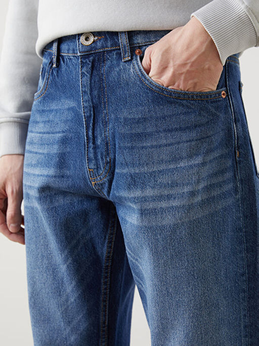 Loose Fit Erkek Jean Pantolon