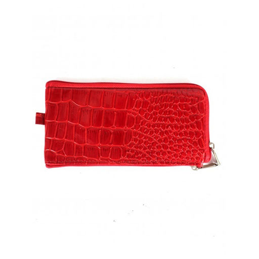 Футляр для ключей Croco-кл-501 (на молнии) натуральная кожа красный крокодил (203) 264517