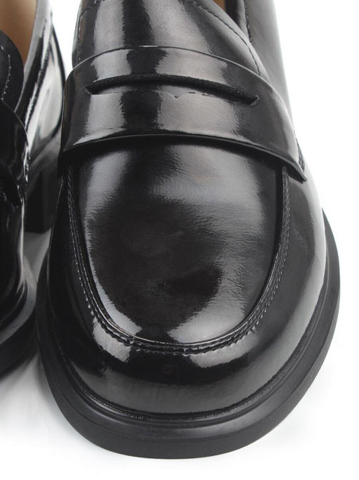 03-PDEB105-3 BLACK Лоферы женские (натуральная кожа)