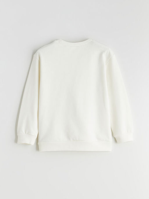 Bask?l? Erkek ?ocuk Sweatshirt