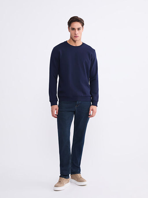 Bisiklet Yaka Erkek Sweatshirt