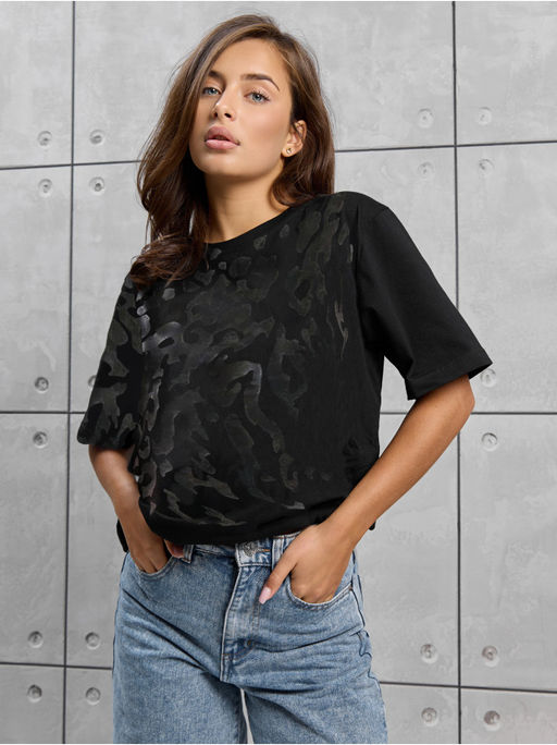 Футболка Лак черный женская - София фото 4