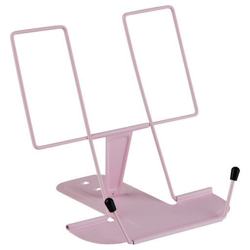 Подставка для книг СТАММ металлическая, 165*240мм, регулир. угол наклона (ПКМ-32454) розовая