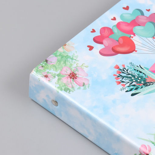 Фотоальбом на кольцах 25 листов Keep memories Любовь там, где в неё верят!, с наклейками, 19?27?3 см