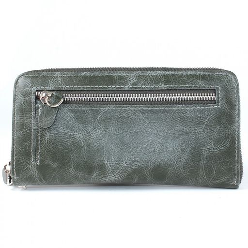 Портмоне женское Croco-ПР-956 натуральная кожа 3 отд, 11 карм, зеленый тем пулл-ап (205) 207310  фото 2