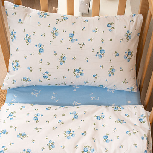 КПБ детский Simple life, поплин, Мильфлёр (голубой) ВБ Пододеяльник 112х147; простыня 150x190;наволочка 40х60 (1шт) Ясельный - Традиция фото 3