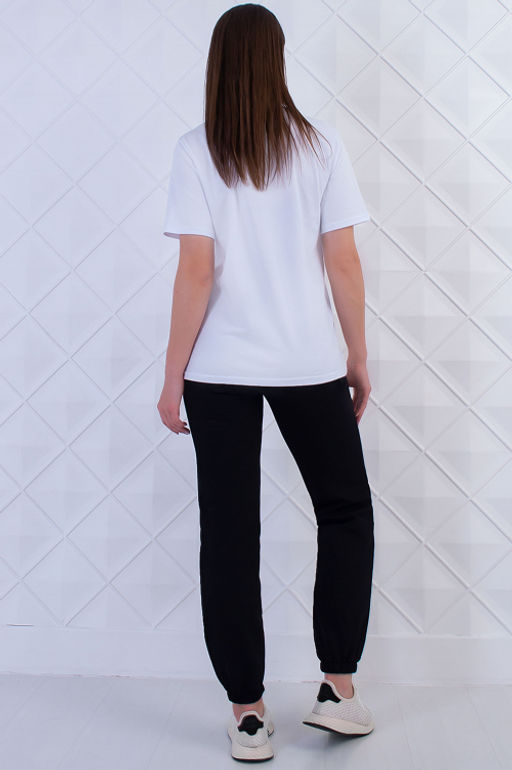 Арт. 21364 Костюм с брюками женский 42-50 (5 шт) Цвет:верх- белый, низ- черный - Калинка фото 5