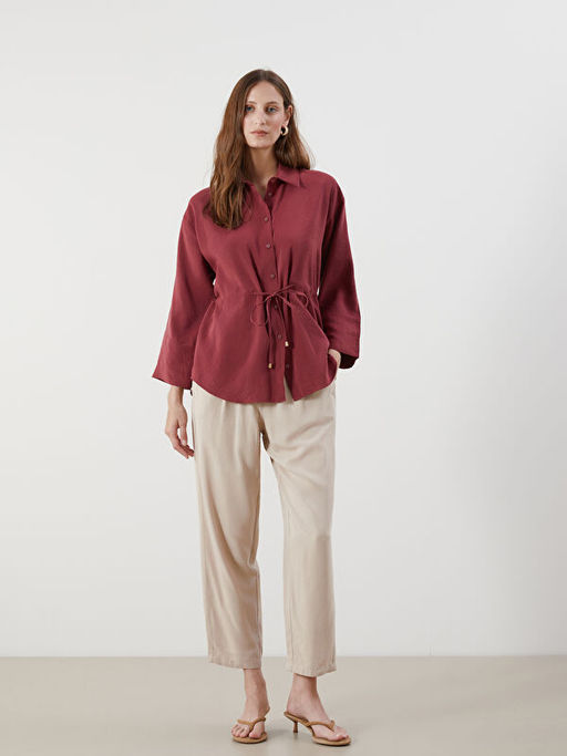 Oversize Modal Kar???ml? Kad?n G?mlek