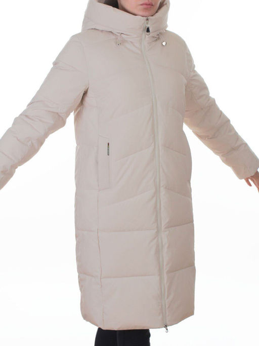 2365 BEIGE Пальто зимнее женское (200 гр. холлофайбер)
