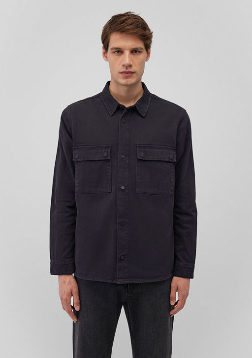 Logan 90lar Siyah Denim Jean Gomlek - Mavi фото 3